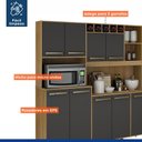 Ver imagem 4 de Cozinha Compacta 12 Portas Ágata Valdemóveis Cinamomo/Grafite
