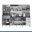 Ver imagem 5 de Cozinha Compacta 12 Portas Ágata Valdemóveis Cinamomo/Grafite