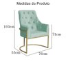 Poltrona para Sala Vick Veludo Cores - Ds Estofados - Acqua - 6