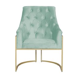 Poltrona para Sala Vick Veludo Cores - Ds Estofados - Acqua - 2 Poltrona para Sala Vick Veludo Cores - Ds Estofados - Acqua - 2