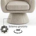 Ver imagem 6 de Poltrona Decorativa Cave Base Giratoria Corano Tca 211 Moll