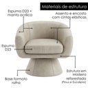 Ver imagem 4 de Poltrona Decorativa Cave Base Giratoria Corano Tca 211 Moll
