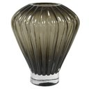 Ver imagem 1 de Vaso Decorativo Vidro Premium Cinza Fume com Ondulaçoes 35cm