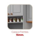 Ver imagem 7 de Cozinha Modulada c/T 5 Pecas Aspen Cinza/Cinamomo