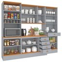 Ver imagem 4 de Cozinha Modulada c/T 5 Pecas Aspen Cinza/Cinamomo