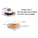 Ver imagem 2 de Prato para Bolo Pudim Inox Boleira Cúpula Acrílica 27,5cm