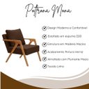 Ver imagem 4 de Conjunto 2 Poltronas Decorativa Mona Luxo Sala de Estar e Decoração:marrom