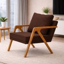 Ver mais imagens de Conjunto 2 Poltronas Decorativa Mona Luxo Sala de Estar e Decoração:marrom