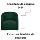 Ver imagem 6 de Kit 02 Poltrona Recepção Sala Lara Tecido Requinte Bouclê Cor:verde
