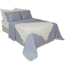 Ver imagem 5 de Kit Colcha King 300 Fios Lese Bordado Inglês 3 Peças Cor:Grafite