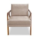 Ver imagem 3 de Poltrona Decorativa Ana para Sala de Estar Linho Marrom - Montanaris Decor MD MONTANARIS DECOR