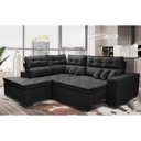 Ver imagem 1 de Sofá de Canto 2,60x2,36m Retrátil e Reclinável com Molas Cama inBox Platinum Esquerdo Suede