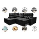 Ver imagem 3 de Sofá de Canto 2,60x2,36m Retrátil e Reclinável com Molas Cama inBox Platinum Esquerdo Suede