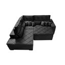 Ver imagem 6 de Sofá de Canto 2,60x2,36m Retrátil e Reclinável com Molas Cama inBox Platinum Esquerdo Suede