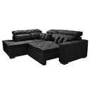 Ver imagem 7 de Sofá de Canto 2,60x2,36m Retrátil e Reclinável com Molas Cama inBox Platinum Esquerdo Suede