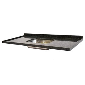 Pia de Granito para Cozinha Levorato Ubatuba – 150x55cm – Granito Verde Ubatuba