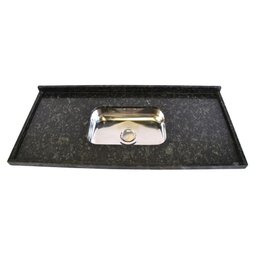 Pia de Granito para Cozinha Levorato Ubatuba – 150x55cm – Granito Verde Ubatuba - 2