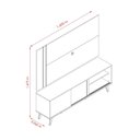 Ver imagem 3 de Conjunto Rack e Painel para Tv Cronos 160cm Eras 713 Madetec