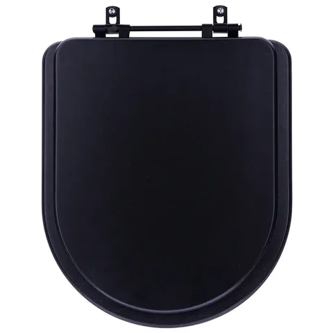 Tampa De Vaso Carrara Preto Fosco Com Ferragem Preta