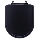 Ver imagem 1 de Tampa De Vaso Carrara Preto Fosco Com Ferragem Preta