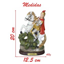 Santo Imagem São Jorge da Capadócia Resina 20cm - 3