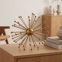 Ver imagem 5 de Scultura Decorativa Abstrata em Aço Dourado 25 x 25 x 25 cm