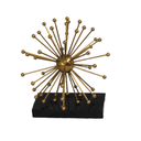 Ver imagem 4 de Scultura Decorativa Abstrata em Aço Dourado 25 x 25 x 25 cm
