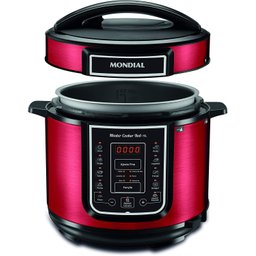 Panela de Pressão Elétrica Mondial Master Cooker Red 5l 110v - 2