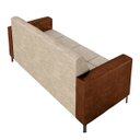 Ver imagem 7 de Sofá Living Decorativo Houston 2 Lugares 180cm Pés em Metal Linho/pu Bege/ Marrom G33 - Gran Belo