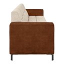 Ver imagem 6 de Sofá Living Decorativo Houston 2 Lugares 180cm Pés em Metal Linho/pu Bege/ Marrom G33 - Gran Belo