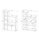 Ver imagem 3 de Armário Para Forno E Microondas Com 3 Portas Cr20009 Branco