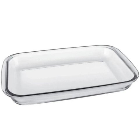 Forma Assadeira de Vidro Borossilicato Retangular 1,6l Travessa Refratária Pequena Marinex
