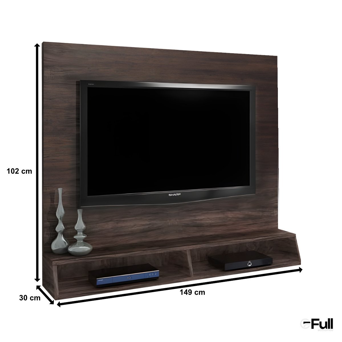 Painel de Parede para Tv Mdp 15mm 1,49m - Café - 2