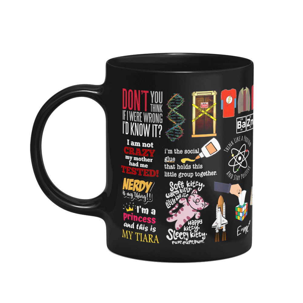 Caneca Geek Icons Moments The Big Bang Theory - Preta