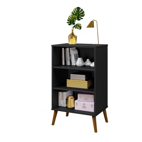 Organizador Cali Mdp Prateleiras Removíveis 4 Pes Madeira 72cm:preto