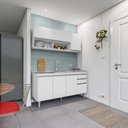 Ver imagem 1 de Cozinha Compacta Ayla 150cm 6 Portas 2 Gavetas Branco Maderatto Móveis