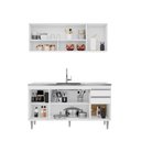 Ver imagem 3 de Cozinha Compacta Ayla 150cm 6 Portas 2 Gavetas Branco Maderatto Móveis