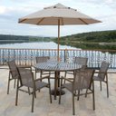 Ver imagem 4 de Mesa de Alumínio Redonda Fendi Verona Premium 1,30m para Jardim e Piscina
