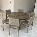 Ver imagem 3 de Mesa de Alumínio Redonda Fendi Verona Premium 1,30m para Jardim e Piscina