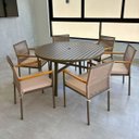Ver imagem 1 de Mesa de Alumínio Redonda Fendi Verona Premium 1,30m para Jardim e Piscina