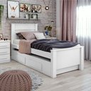 Ver imagem 1 de Cama Solteiro com Cama Auxiliar e 2 Gavetas Athenas Móveis Lopas