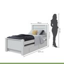 Ver imagem 3 de Cama Solteiro com Cama Auxiliar e 2 Gavetas Athenas Móveis Lopas