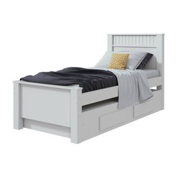 Cama Solteiro com Cama Auxiliar e 2 Gavetas Athenas Móveis Lopas - 2