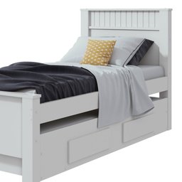 Cama Solteiro com Cama Auxiliar e 2 Gavetas Athenas Móveis Lopas - 7