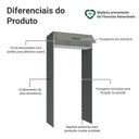 Ver imagem 3 de Porta-geladeira 103 Cm 1 Porta Basculante Cinza/branco/cinza Agata Madesa