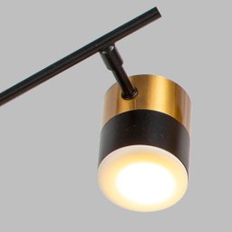 Luminaria Pendente Spot 65x55cm 40w Gu10 Preto e Dourado Lumier - 7