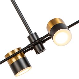 Luminaria Pendente Spot 65x55cm 40w Gu10 Preto e Dourado Lumier - 4