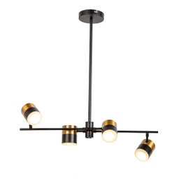 Luminaria Pendente Spot 65x55cm 40w Gu10 Preto e Dourado Lumier - 1