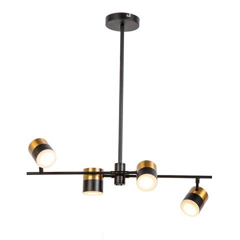Luminaria Pendente Spot 65x55cm 40w Gu10 Preto e Dourado Lumier