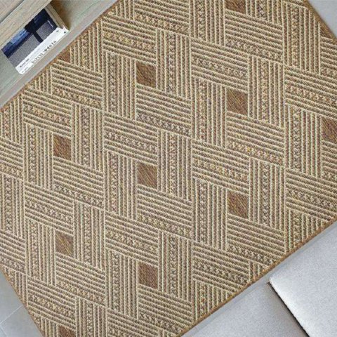 Tapete para Sala 1,00m x 1,50m Sisal Antiderrapante Sem Pelo Lâncer - 575 TERRACOTA